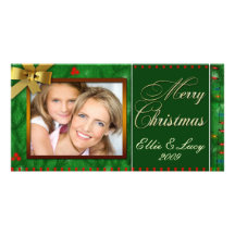 Merry Christmas Personalized Photo Card Template