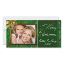 Merry Christmas Personalized Photo Card Template photo cards