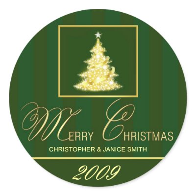 Merry Christmas -  Personalized Sticker Labels by SquirrelHugger