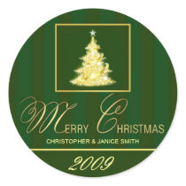 Merry Christmas - Personalized Sticker Labels by SquirrelHugger Merry Christmas - Personalized Sticker Labels