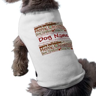 Merry Christmas Pet Shirt - Customize w/ Pet Name petshirt