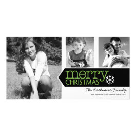 Merry Christmas Photo Card with 3 photos