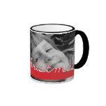 Merry Christmas Photo Holiday Red White Fun Mugs