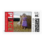 Merry Christmas Photo Holiday Wishes Peace Stamp