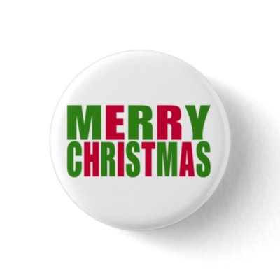 Merry Christmas Pinback Button