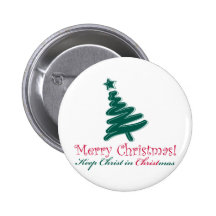 Merry Christmas Pinback Buttons