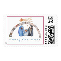 Merry Christmas Postage Stamp