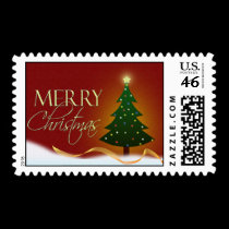 Merry Christmas postage stamp