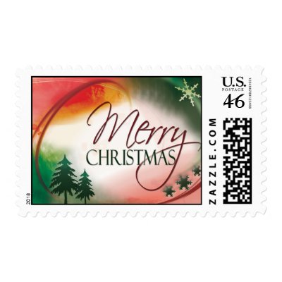 Merry Christmas Postage Stamp