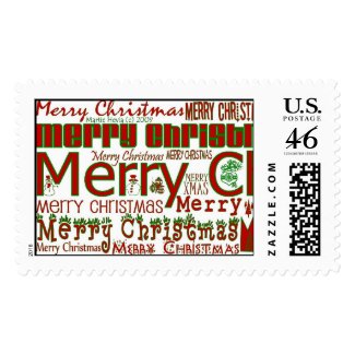 Merry Christmas Postage Stamp stamp
