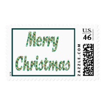 Merry Christmas Postage Stamp