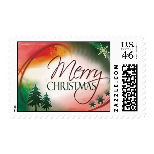 Merry Christmas Postage Stamp