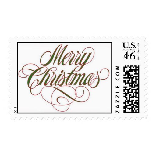 Merry Christmas! Postage Stamp Medium