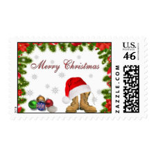 Merry Christmas Postage Stamps
