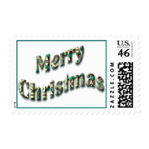 Merry Christmas Postage Stamps
