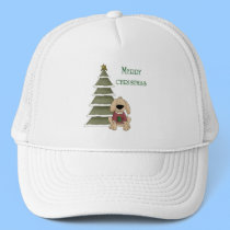 Merry Christmas Pup with Tree hats