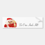 Merry Christmas Puppy bumper stickers