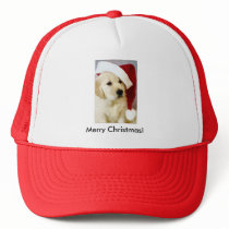 Merry Christmas Puppy Hat by claricardoza Merry Christmas Puppy Hat