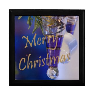 Merry Christmas Purple Ornament Gift Box