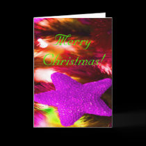 Merry Christmas Purple Star III cards