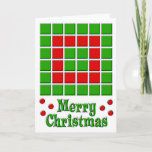 Merry Christmas Red Green Card