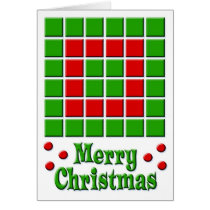 Merry Christmas Red Green Card cards