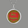 Merry Christmas red green pattern Custom Necklace
