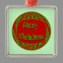 Merry Christmas red green pattern Ornaments