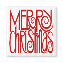 Merry Christmas Red Magnet