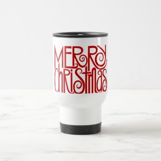 Merry Christmas Red Travel Mug
