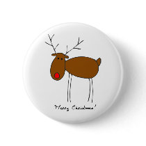 Merry Christmas Reindeer buttons