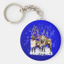 Merry Christmas Reindeer Keychain