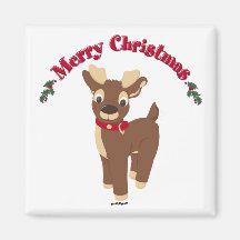 Merry Christmas Reindeer Magnets