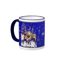 Merry Christmas Reindeer Mug