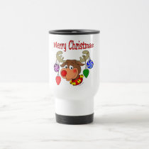Merry Christmas Reindeer Ornaments mugs