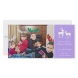 Merry Christmas Reindeer Photo Cards (Violet)