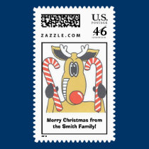 Merry Christmas Reindeer postage