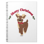 Merry Christmas Reindeer Spiral Notebooks