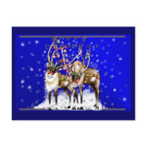 Merry Christmas Reindeer Yardsign postcards