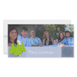 Merry Christmas Retro Lime Trees Family Photo Card