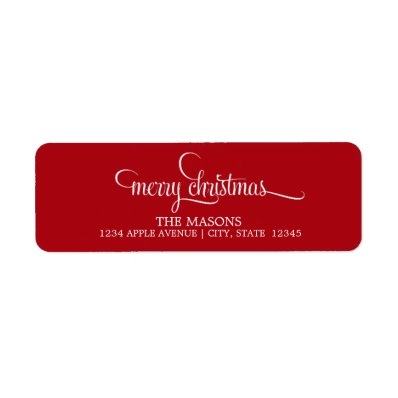 Merry Christmas | Return Address Label