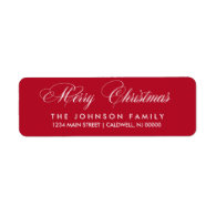 Merry Christmas Return Address Labels