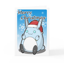 Merry Christmas Robo bunny Greeting Card