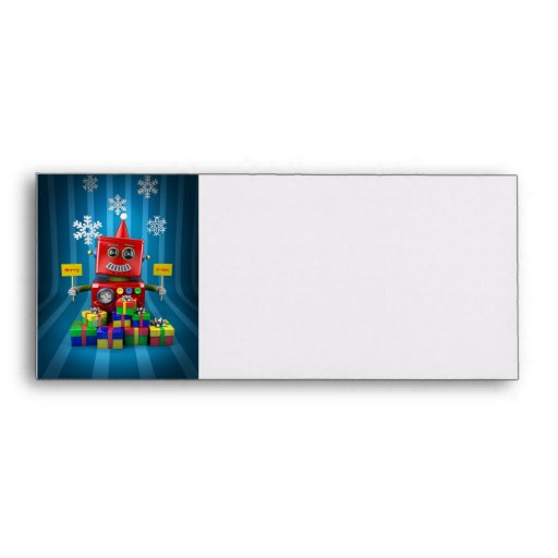 Merry Christmas Robot Envelope