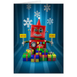 Merry Christmas Robot Greeting Card