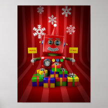 Merry Christmas Robot Print