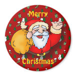 Merry Christmas Round Magnet