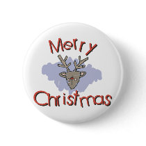 Merry Christmas Rudolph Doodle buttons