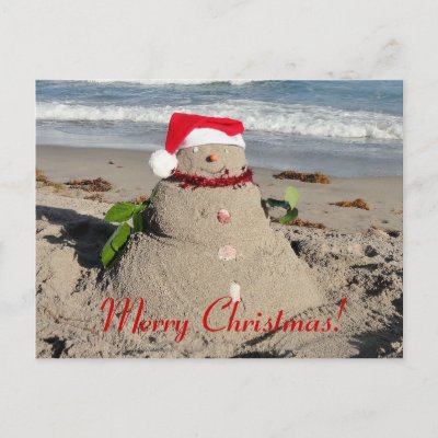 Merry Christmas! sandman snowman Postcard