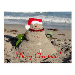 Merry Christmas! sandman snowman Postcard